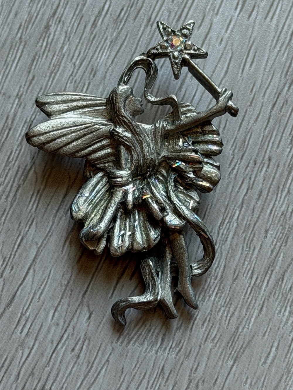 NW fairycore pewter fairy brooch pin